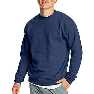 2-pk Hanes Men's EcoSmart Fleece Pullover Crewneck Sweatshirt (various colors) $13