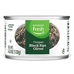 4.25-oz Amazon Fresh Chopped Black Olives $1.10