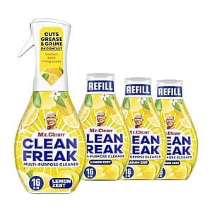 4-Pack 16-Oz Mr. Clean Clean Freak Multi Surface Cleaning Spray (Lemon Zest) $13.10 w/ Subscribe & Save