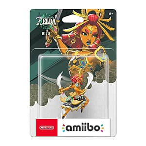 Riju amiibo figure in packaging, featuring the character from The Legend of Zelda series for Nintendo Switch.