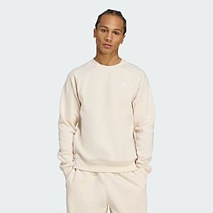 adidas Men's Trefoil Essentials Crew Sweatshirt (S or M, Wonder White/White) $15.60 + Free S&H