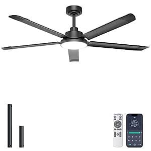 Ohniyou Ceiling Fan w/ Aluminum Blades, Light & App/Remote: 72" $85, 60" $80 & More + Free S&H