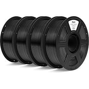 4-Pk 1kg 1.75mm ELEGOO PLA+ 3D Printer Filament (Black) $37 & More + Free S&H