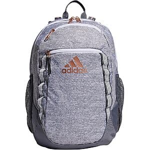 40L adidas Excel 6 School Backpack (Jersey Grey/ Onix Grey/ Rose Gold) $29.40