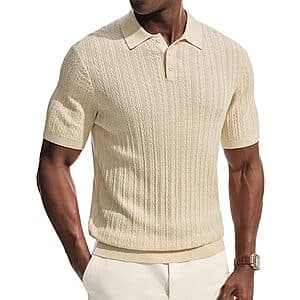 PJ Paul Jones Men's Short Sleeve Knit Polo Shirt (Various) $9