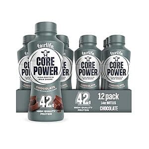 Select Prime Accts: 12-Pk 14-Oz Fairlife Core Power Protein Shake (Chocolate) $25 w/ S&S + Free S&H