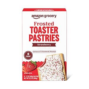 8-Ct Amazon Grocery Frosted Toaster Pastries (Strawberry) $1.10 w/ S&S
