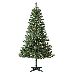 6.5' Holiday Time Pre-Lit Madison Pine Christmas Tree w/ Color-Changing LED Lights $35 & More + Free Shipping