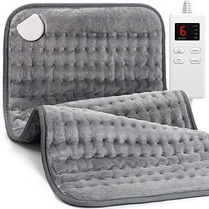 12.1"x24.1" ZUODUN Heating Pad for Back, Neck & Shoulder Pain (Gray) $10