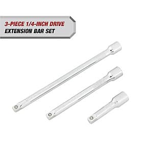 3-Pc 1/4" Drive Hyper Tough Extension Bar Set $4.95 + Free Pickup