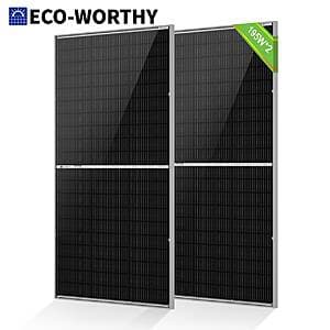 2-Pk ECO-WORTHY 195W N-Type 18BB Bifacial Solar Panels $149.65 + Free S&H