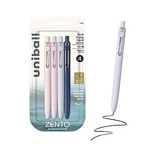 4-Ct uniball Zento Gel Pens (0.7mm Medium Point, Black Ink) $5.30 w/ S&S