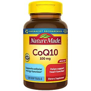 120-Count Nature Made CoQ10 100mg Dietary Supplement Softgels $14.05 w/ Subscribe & Save