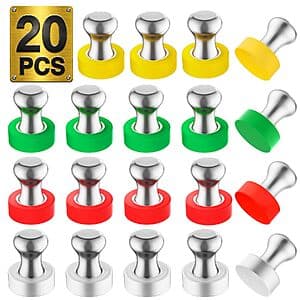 20-Piece Strong Push Pin Fridge Magnets $5