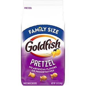 Select Accounts: 12-Oz Family Size Goldfish Pretzel Crackers $2.65 w/ S&S
