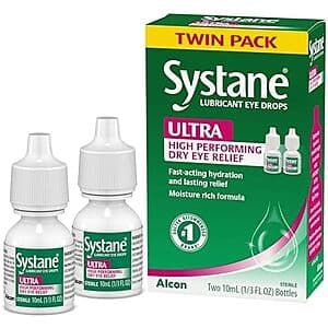 2-Pack 0.33-Oz Systane Ultra Lubricant Eye Drops $8.60 w/ Subscribe & Save