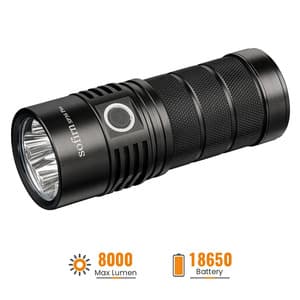 Sofirn SP36 Pro 8000-Lumens 6500K Rechargeable Flashlight w/ 3x 18650 Batteries $39.90 + Free S/H