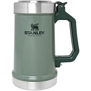 24 oz Stanley Classic Bottle Opener Beer Stein w/ Flip Up lid (Green or White) $18