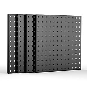4-Pk 12" x 12" WORKPRO Metal Pegboard Panels $24