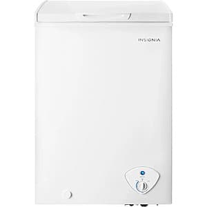3.5 Cu. Ft. Insignia Garage-Ready Chest Freezer (White) $140 + Free Store Pickup
