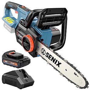 SENIX 20V 10" Brushless Cordless Chainsaw w/ 2.5Ah Battery & Charge $31 + Free Shipping