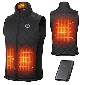 Kemimoto Women’s Heated Quilted Vest with APP Control & 10000mAh Battery Pack $40 + Free Shipping