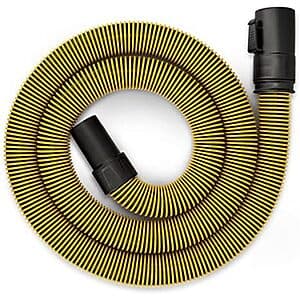DeWalt DXVA19-2500 yellow vacuum hose attachment, 1-7/8 inch diameter, designed for shop vacuums.