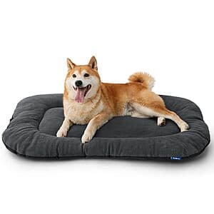 35"x22" Bedsure Washable Fleece Dog Crate Bed (Grey) $11.50