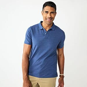 50% Off Sonoma Goods For Life Collection: Men's Short Sleeve Pique Polo $7.50 & More + Free S/H