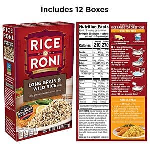 12-Pack 4.3oz Rice-A-Roni Long Grain & Wild Rice with Herbs $8.90 w/ Subscribe & Save