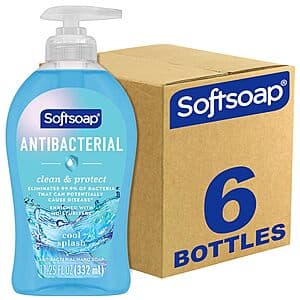 6-Pack 11.25oz. Softsoap Liquid Hand Soap (Cool Splash or Vanilla/Coconut Milk) 3 for $23.70 w/ Subscribe & Save + Free S/H
