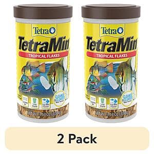 Two containers of Tetra TetraMin Tropical Flakes fish food, 3.53 ounces each.
