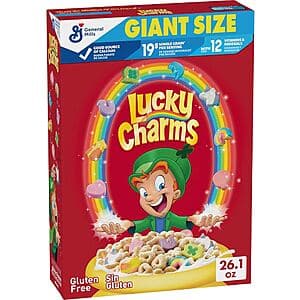 26.1oz Lucky Charms Breakfast Cereal with Marshmallows $2.75 w/ S&S