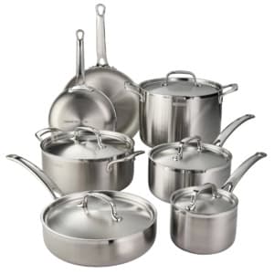 Costco Members: 12-Piece Tramontina Tri-Ply Clad Stainless Steel Cookware Set $160 + Free Shipping