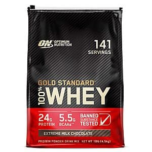 10-lb Optimum Nutrition Gold Standard 100% Whey Protein Powder (2 Flavors) from $92.60 w/ Subscribe & Save + Free Shipping