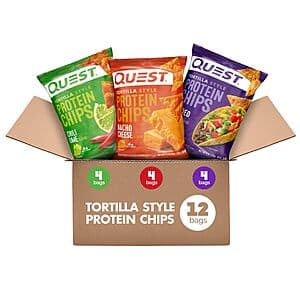 12-Count 1.1-Oz Quest Nutrition Tortilla Style Protein Chips (Variety Pack) $18.90 w/ Subscribe & Save