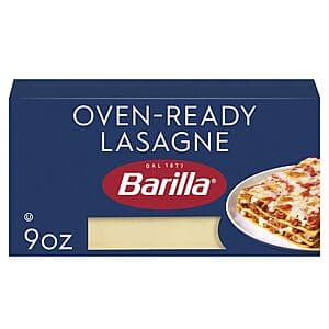 9-oz Barilla Oven Ready Lasagna Pasta 2 for $3.75 w/ S&S