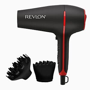 REVLON SmoothStay Coconut Oil Infused Hair Dryer w/ Diffuser & Concentrator $14