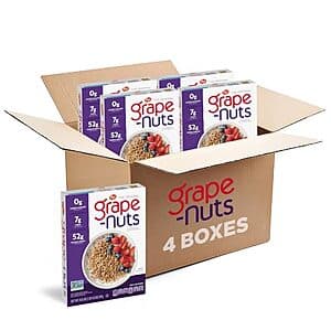 4-Pk 20.5-Oz Post Grape Nuts Original Breakfast Cereal $9.70 w/ S&S