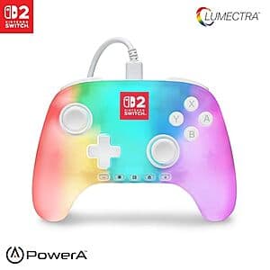 PowerA Advantage Wired Controller for Nintendo Switch 2 (Lumectra White) $21
