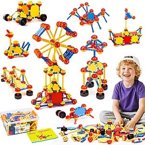 198-Piece Cossy STEM Building Construction Building Blocks Toy $10