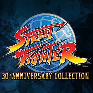 Street Fighter 30th Anniversary Collection box art for Nintendo Switch featuring classic fighting game characters and series branding.