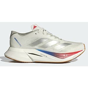 adidas Women's Adizero Boston 12 Shoes (Core White / Matte Silver / Pure Ruby) $57.60 + Free Shipping