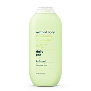 18-Oz Method Body Wash Infused w/ Cucumber, Seaweed & Green Tea (Daily Zen) $5 w/ Subscribe & Save