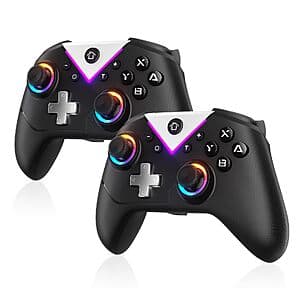 2-pk Dinosoo RGB Wireless Controllers for Switch/PC (black) $19.50 + Free S&H