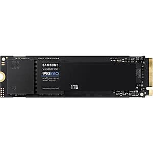 1TB Samsung 990 EVO PCIe Gen 4x4 Gen 5x2 M.2 2280 NVMe Internal SSD $70 + Free Shipping