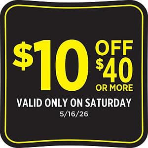 Dollar General Coupon for In-Store Purchases Spend $40, Get $10 Off (Valid 5/16/26 Only, Exclusions Apply)