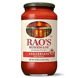 32-Oz Rao's Homemade Arrabbiata Spicy Marinara Sauce $5.45 w/ Subscribe & Save