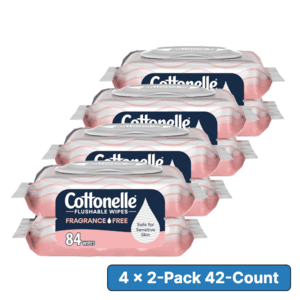 8-Packs of 42-Count Cottonelle Fragrance Free Flushable Wet Wipes $11.55 w/ Subscribe & Save