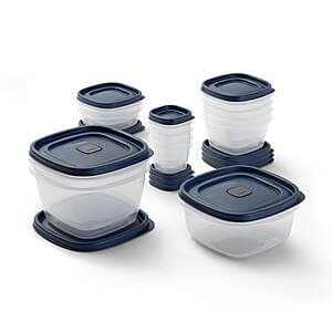26-Pc Rubbermaid Easy Find Lids Food Storage Containers w/ Vented Lids (Blue or Red) $8